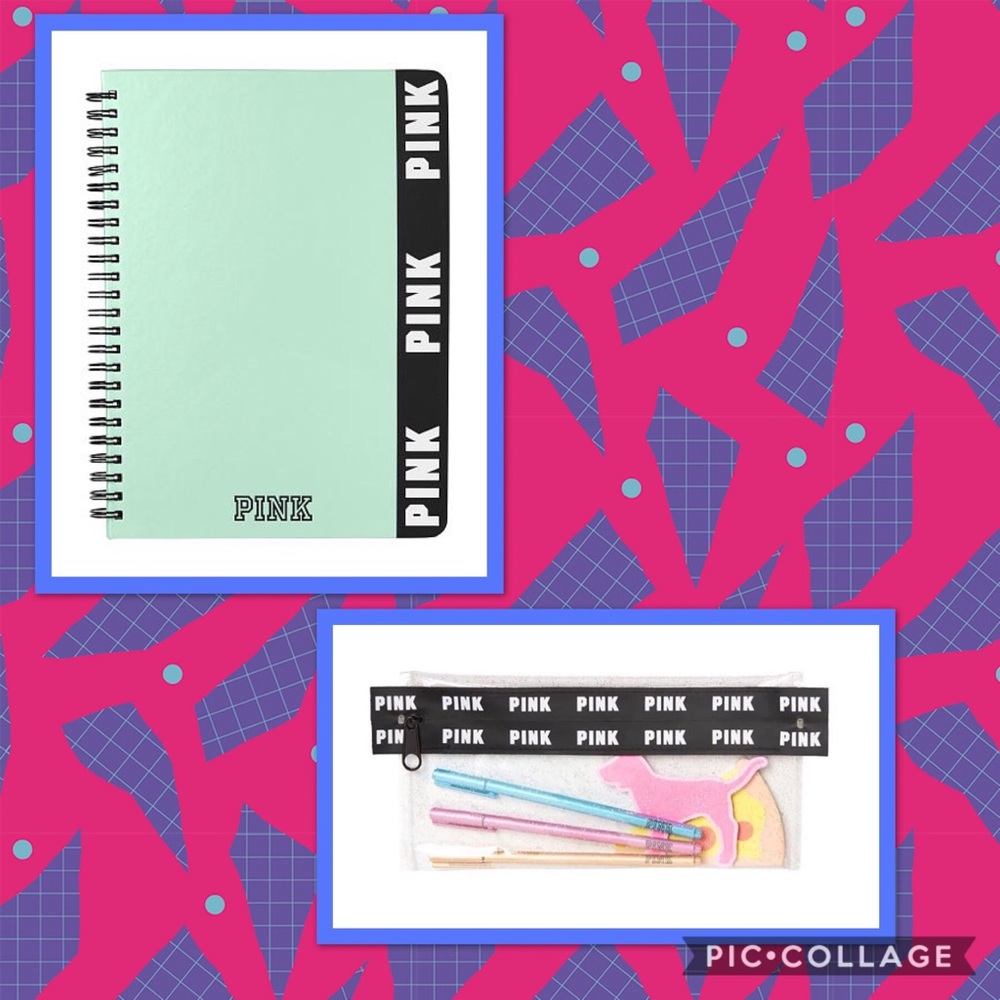 PINK VS Notebook and Back to School Pouch